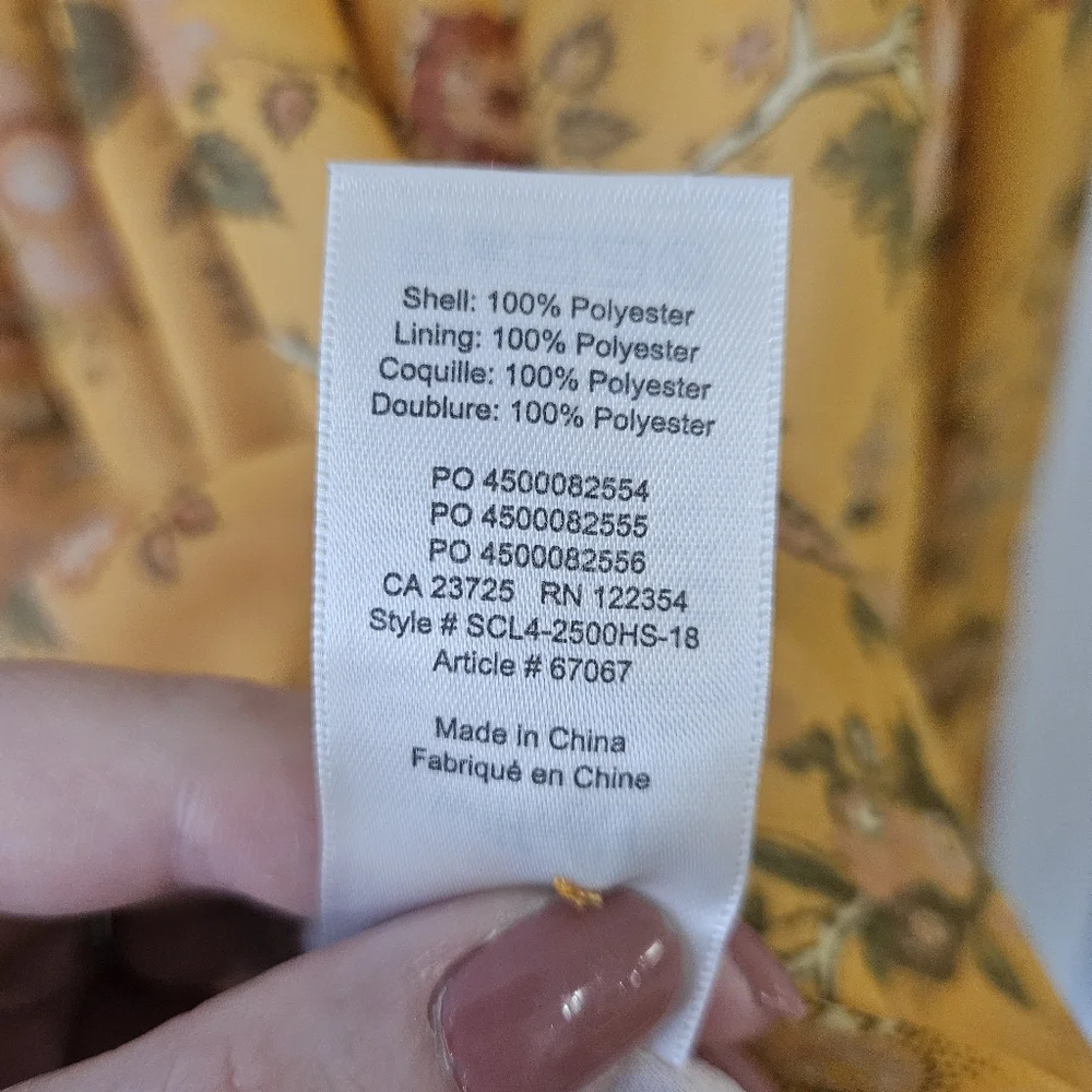 Aritzia Wilfred Lourdes Floral Yellow Blouse‎ Size Small - Picture 8 of 9